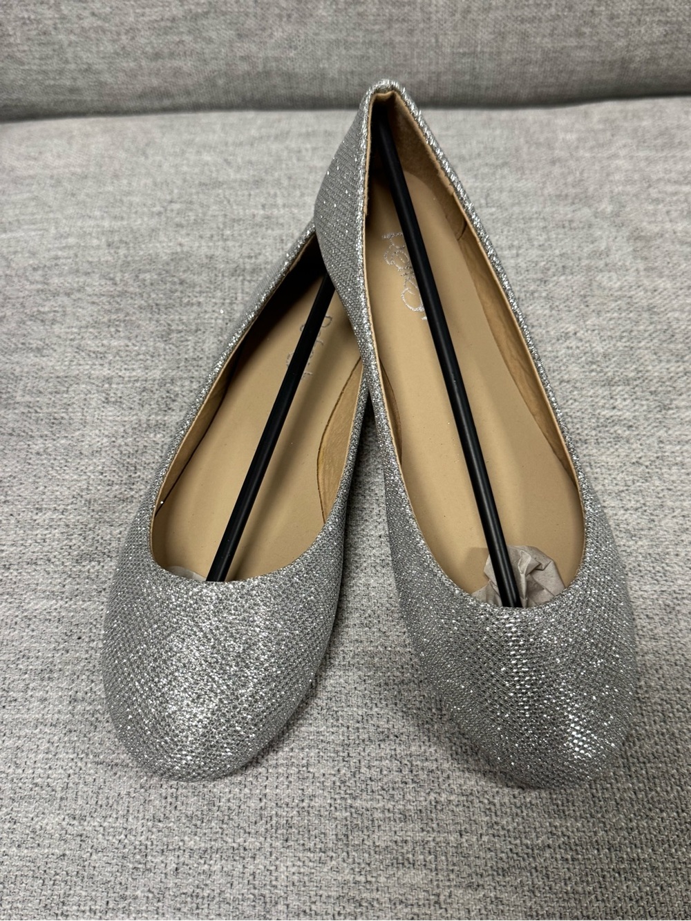 Refresh Silver Glitter Ballet Flats - Womens Dress Flats